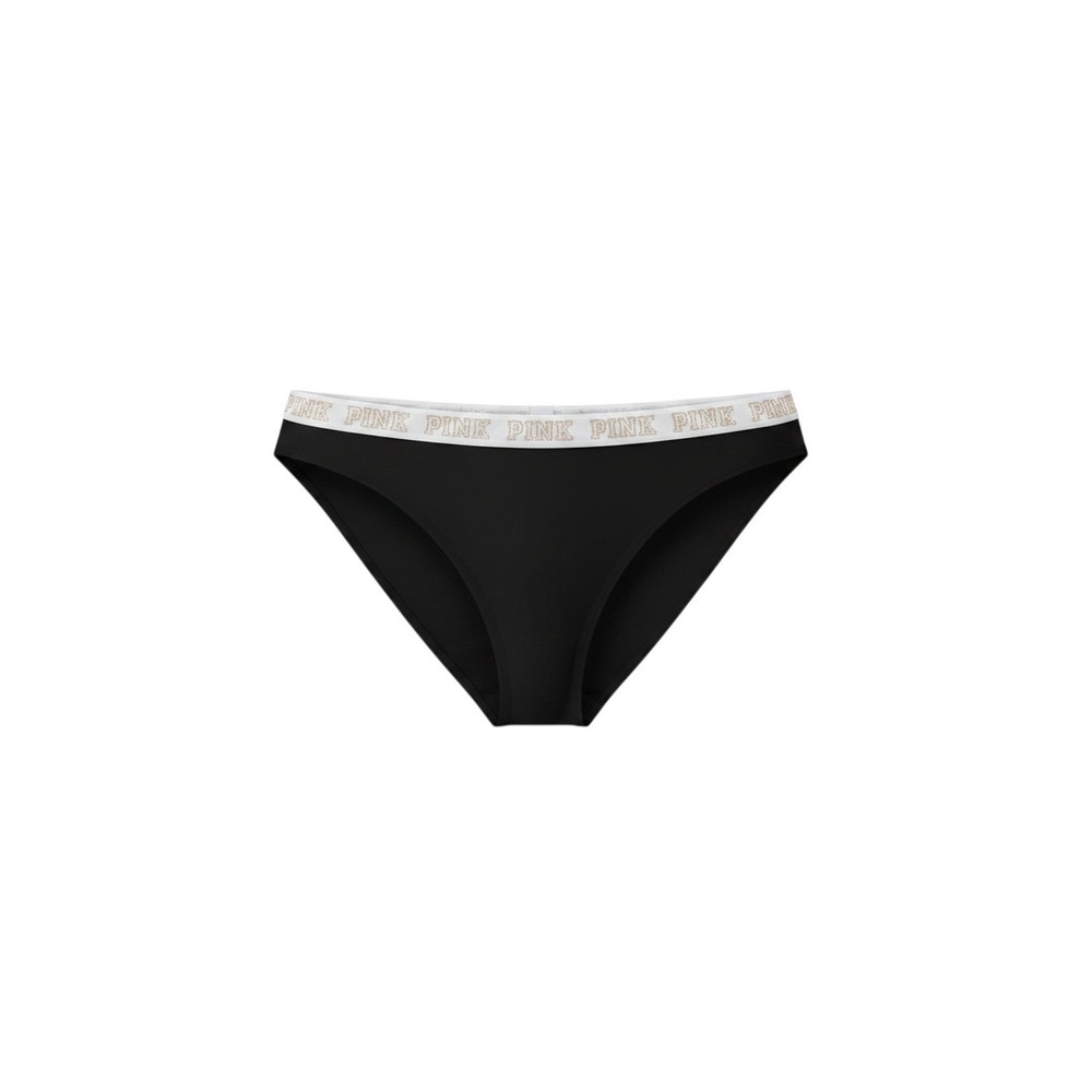 PINK Victoria's Secret Bikini Panties Womens M Black Feelin Witchy Halloween